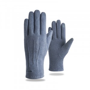 Женские замшевые сенсорные перчатки Синий