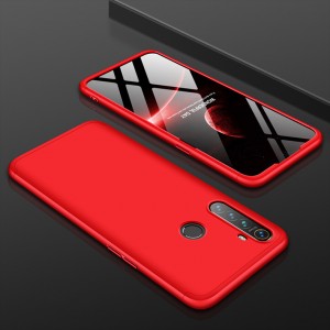 Двухкомпонентный сборный пластиковый матовый чехол для Realme 5/Realme 6i Красный