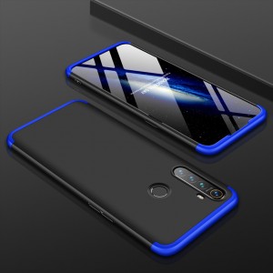 Двухкомпонентный сборный двухцветный пластиковый матовый чехол для Realme 5/Realme 6i Синий