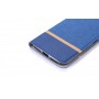 Чехол горизонтальная книжка подставка на силиконовой основе с отсеком для карт и тканевым покрытием для OnePlus 7 Pro 