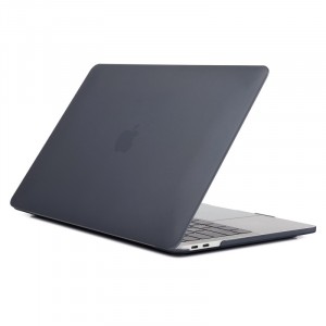 Поликарбонатный матовый полупрозрачный составной чехол накладка для MacBook Pro 16 (A2141) Черный