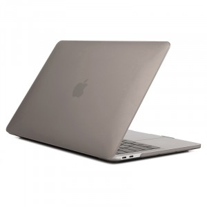 Поликарбонатный матовый полупрозрачный составной чехол накладка для MacBook Pro 16 (A2141) Серый