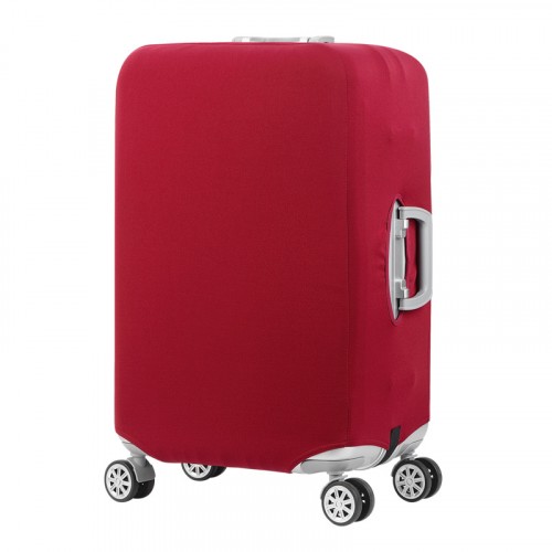 Эластичный защитный чехол на молнии и застежке M для чемоданов 22-24 дюйма, цвет Красный