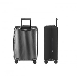Комбинированный эластичный чехол на молниях с водонепроницаемыми гранями S для чемоданов 20 дюймов Черный