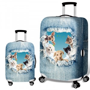 Эластичный защитный чехол дизайн Животные S для чемоданов 18-20 дюймов