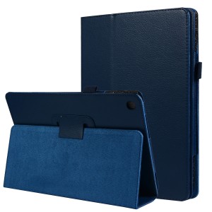 Чехол книжка подставка с рамочной защитой экрана и крепежом для стилуса для Huawei MediaPad M6 10.8 Синий