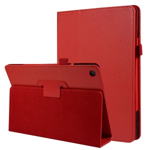 Чехол книжка подставка с рамочной защитой экрана и крепежом для стилуса для Huawei MediaPad M6 10.8 Красный
