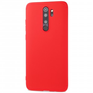 Трехкомпонентный сборный матовый пластиковый чехол для Xiaomi RedMi Note 8 Pro Красный