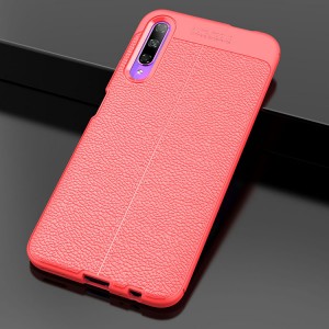 Чехол задняя накладка для Huawei Y9s с текстурой кожи Красный