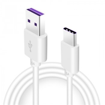 Интерфейсный кабель USB 3.1 Type-C 1м с поддержкой быстрой зарядки 5А Белый