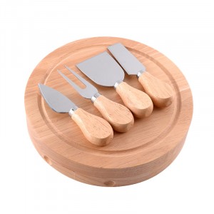 Набор из 4 ножей для сыра в деревянном кейсе