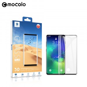 Премиум 5D Full Cover полноэкранное безосколочное защитное стекло Mocolo со сверхточными краями для Samsung Galaxy S10 Plus Черный