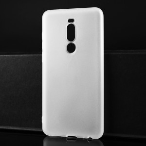Силиконовый матовый полупрозрачный чехол для Meizu Note 8 Белый