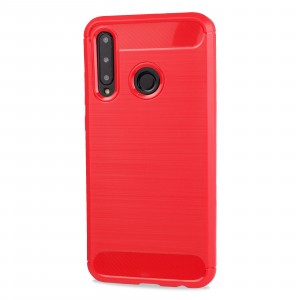 Матовый силиконовый чехол для Huawei Honor 20e/10i с текстурным покрытием металлик Красный