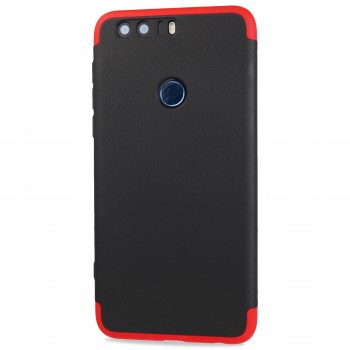 Трехкомпонентный сборный двухцветный пластиковый чехол для Huawei Honor 8 Красный