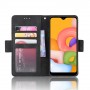 Винтажный чехол портмоне подставка на силиконовой основе с отсеком для карт и внешним картхолдером на магнитной защелке для Samsung Galaxy A01/ M01, цвет Коричневый