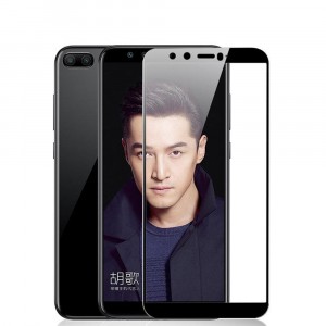 3D полноэкранное ультратонкое износоустойчивое сколостойкое олеофобное защитное стекло для Huawei Honor 9 Lite Черный