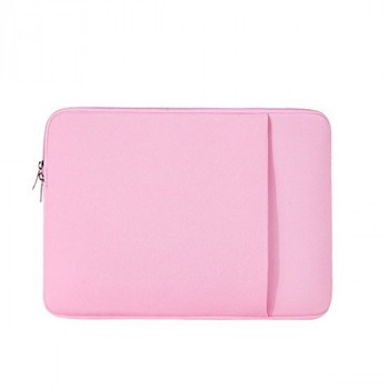 Чехол папка с наружным карманом для ноутбуков 14-14.9 дюймов Розовый