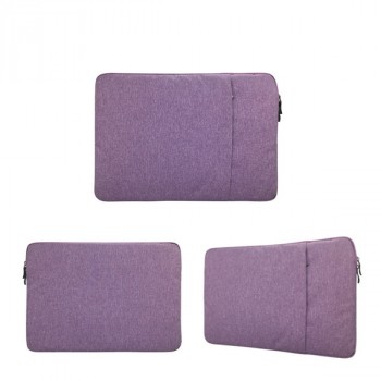 Чехол папка из влагостойкого текстиля с наружным карманом для ноутбуков 14-14.9 дюймов Фиолетовый