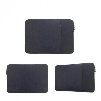 Чехол папка из влагостойкого текстиля с наружным карманом для ноутбуков 14-14.9 дюймов Синий