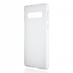 Силиконовый матовый полупрозрачный чехол для Samsung Galaxy S10 Белый