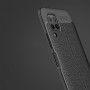 Силиконовый чехол накладка для Huawei P40 Lite с текстурой кожи, цвет Черный