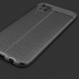 Силиконовый чехол накладка для Huawei P40 Lite с текстурой кожи, цвет Черный