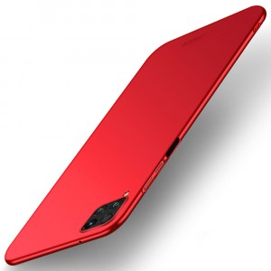 Матовый пластиковый чехол для Huawei P40 Lite с улучшенной защитой торцов корпуса Красный