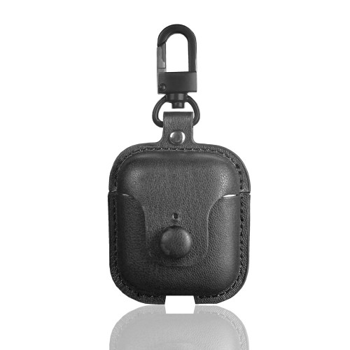 Кожаный чехол с карабином на кнопке для OPPO Enco Free
