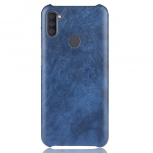Чехол накладка текстурная отделка Кожа для Samsung Galaxy M11/A11 Синий