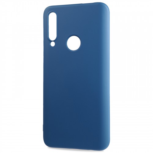 Силиконовый матовый непрозрачный чехол с нескользящим софт-тач покрытием для Huawei P Smart Z, цвет Синий