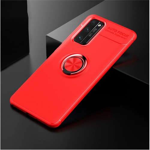 Силиконовый матовый чехол для Huawei Honor 30 с встроенным кольцом-подставкой-держателем, цвет Красный