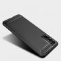 Матовый силиконовый чехол для Huawei Honor 30 с текстурным покрытием металлик, цвет Черный