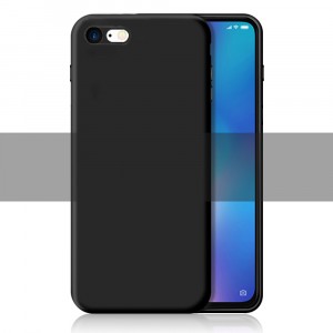 Матовый силиконовый чехол для Iphone 8/SE (2020)/7 с покрытием софт-тач Черный
