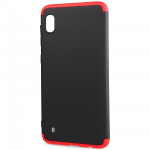 Трехкомпонентный сборный двухцветный пластиковый чехол для Samsung Galaxy M01/A01 Красный