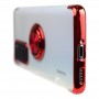 Силиконовый глянцевый полупрозрачный чехол с встроенным кольцом-подставкой для Huawei P40, цвет Красный
