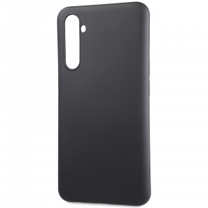 Матовый силиконовый чехол для Realme XT с покрытием софт-тач Черный