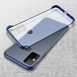Пластиковый полупрозрачный матовый ультратонкий чехол для Huawei Honor 9A Синий