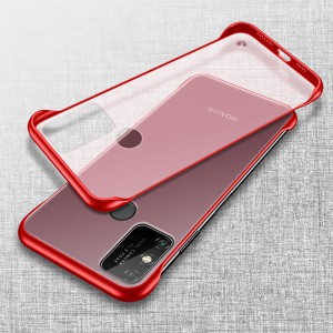 Пластиковый полупрозрачный матовый ультратонкий чехол для Huawei Honor 9A Красный