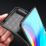 Матовый силиконовый чехол для Huawei Honor 30i/Y8p с текстурным покрытием карбон, цвет Коричневый
