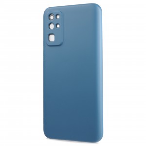 Матовый силиконовый чехол для Huawei Honor 30 с покрытием софт-тач Синий