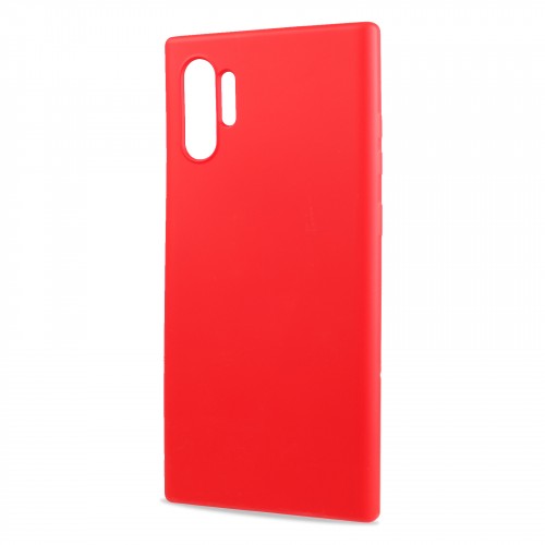 Матовый силиконовый чехол для Samsung Galaxy Note 10 Plus с покрытием софт-тач, цвет Красный