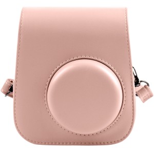 Жесткий защитный чехол-сумка текстура Кожа для Fujifilm Instax Mini 11 Розовый