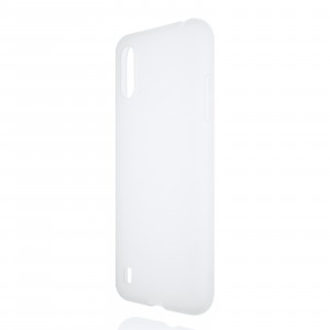 Силиконовый матовый полупрозрачный чехол для Samsung Galaxy M01/Galaxy A01 Белый