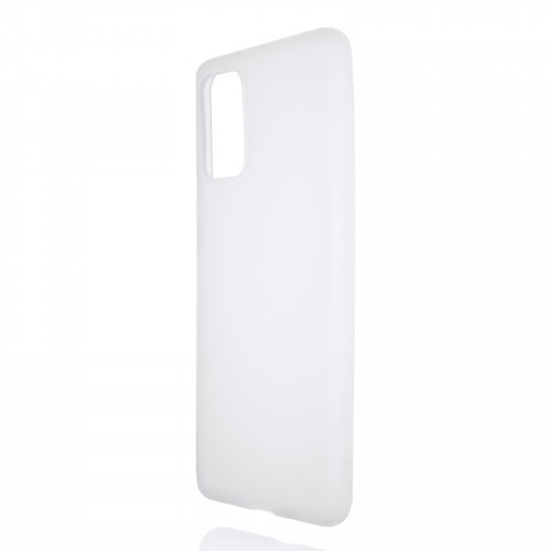 Силиконовый матовый полупрозрачный чехол для Samsung Galaxy S20 Plus, цвет Белый