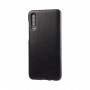 Чехол задняя накладка для Samsung Galaxy A50/A30s с текстурой кожи, цвет Черный