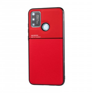 Силиконовый матовый непрозрачный чехол с текстурным покрытием Линии для Huawei Honor 9A Красный
