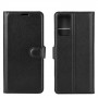 Чехол портмоне подставка для Samsung Galaxy Note 20 с магнитной защелкой и отделениями для карт, цвет Черный