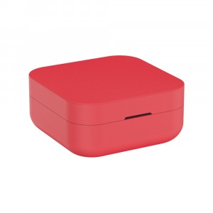 Силиконовый матовый противоударный чехол для Xiaomi Mi True Wireless Earphones 2 Basic Красный