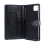 Чехол портмоне подставка для Huawei Y5p/Honor 9S с декоративным тиснением на магнитной защелке, цвет Черный